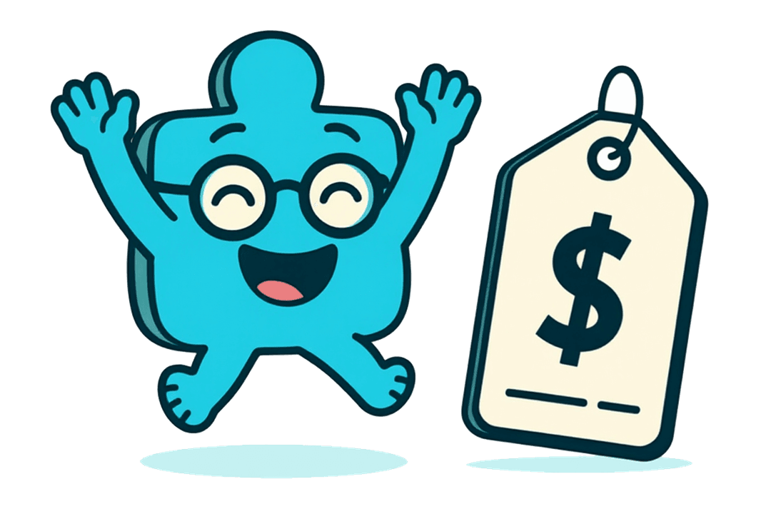PuzzleMan with pricing tag